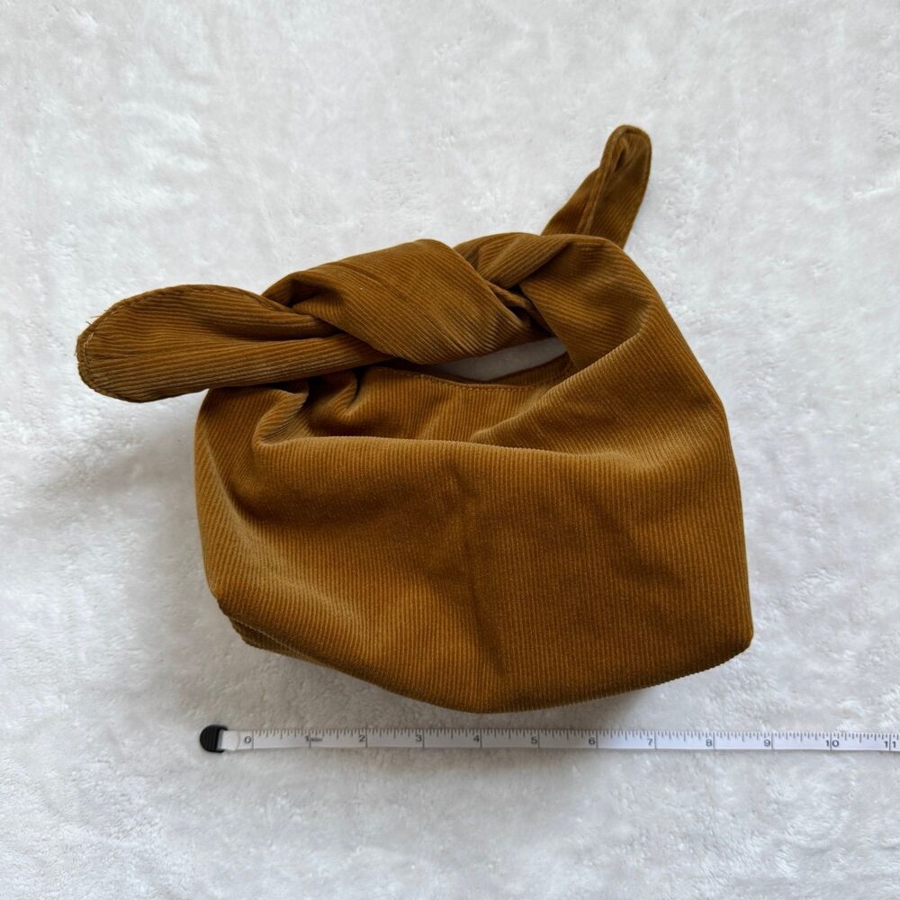 Merit Beauty The Signature Bag Purse Brown Knot Handle Cosmetic